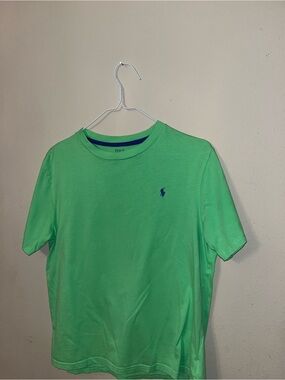 Ralph Lauren Kids Bright Green Tee with Navy Logo